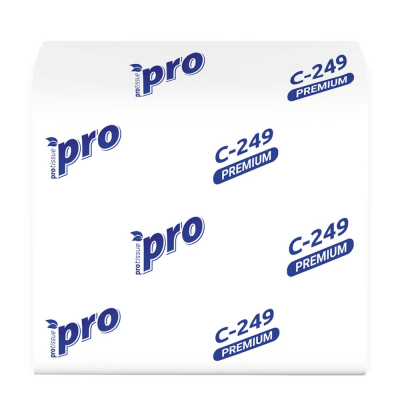 Листовая туалетная бумага 2сл 250 листов PROtissue Premium/Премиум белая (40шт)