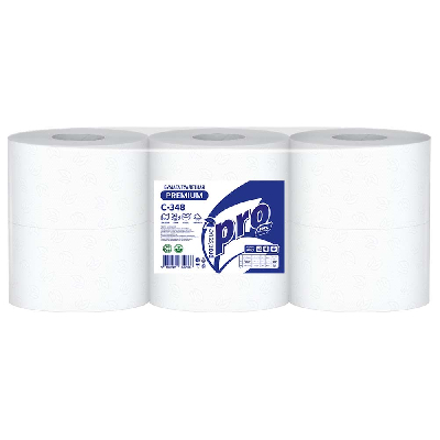 Туалетная бумага 2сл 300м PROtissue Premium/Премиум белая (6шт)