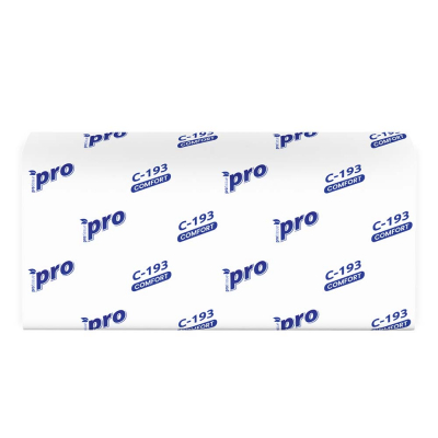 Полотенца бумажные Vслож 1сл 250листов PROtissue Comfort/Комфорт белые (С193) (20шт)